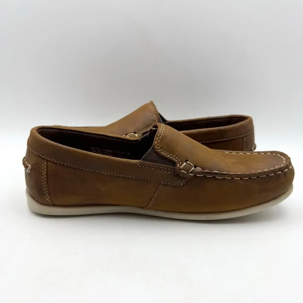 Florsheim Kids Boys Jasper Venetian Loafers US 5.5 M EU 38 Brown Leather EUC